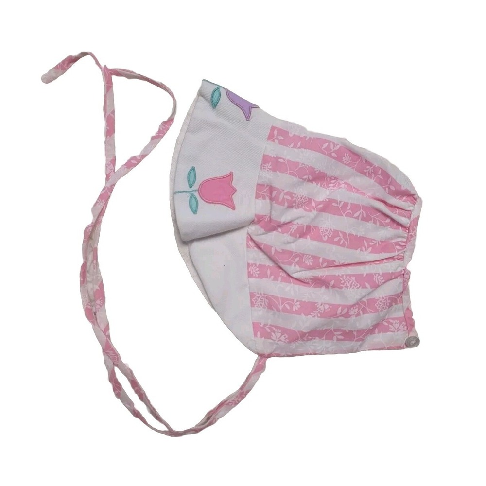 Vintage Girls Hat Pink Tulips 4 T